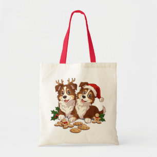 Christmas Shetland Sheepdogs Tote Bag