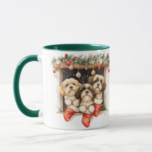Christmas Shih Tzu Dogs Mug