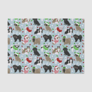 Christmas Shih Tzu Dogs Tissue Paper