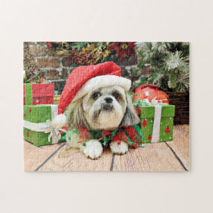 Christmas - Shih Tzu - Gizmo Jigsaw Puzzle
