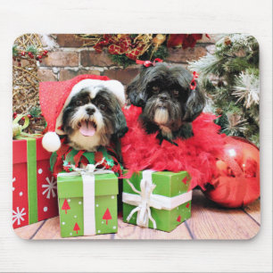 Christmas - Shih Tzu - Riley and Ruffles Mouse Pad