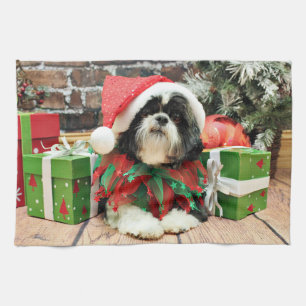 Christmas - Shih Tzu - Riley Tea Towel