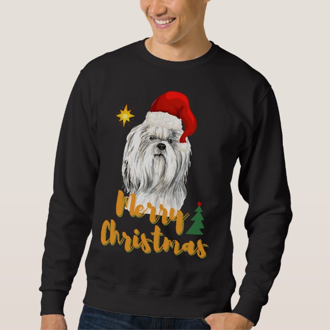 Christmas Shih Tzu      Sweatshirt (Front)