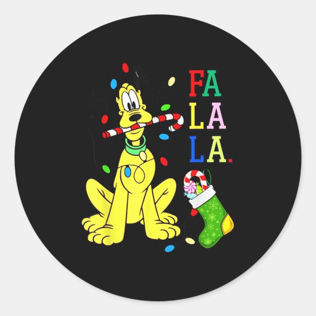 Christmas Shirt Cute La Fa Fa Swea  Classic Round Sticker (Front)