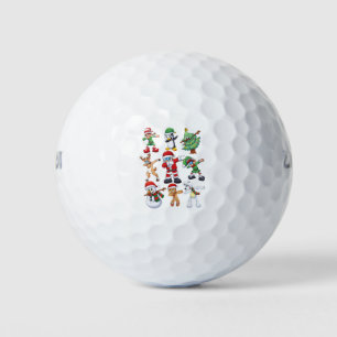 Christmas Shirt for Kids Boys Dabbing Santa Elves Golf Balls