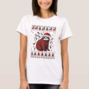 Christmas Shirt for Sloth Lover Gift Santa Buffalo