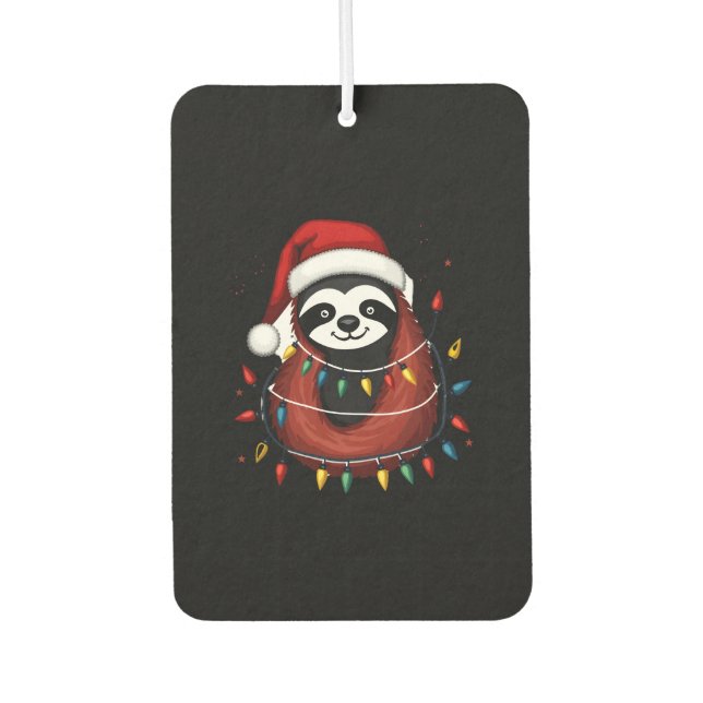 Christmas Shirt for Sloth Lover Gift Santa Buffalo Car Air Freshener (Front)