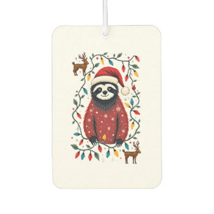 Christmas Shirt for Sloth Lover Gift Santa Buffalo Car Air Freshener
