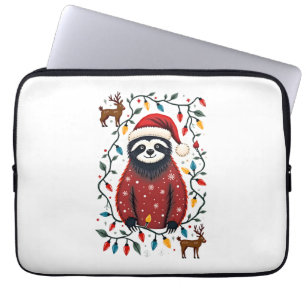 Christmas Shirt for Sloth Lover Gift Santa Buffalo Laptop Sleeve