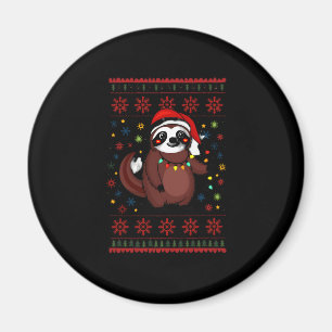 Christmas Shirt for Sloth Lover Gift Santa Buffalo Magnet