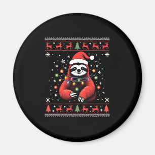 Christmas Shirt for Sloth Lover Gift Santa Buffalo Magnet