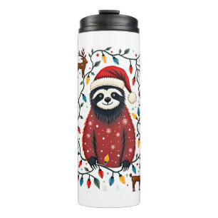 Christmas Shirt for Sloth Lover Gift Santa Buffalo Thermal Tumbler