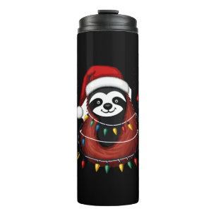 Christmas Shirt for Sloth Lover Gift Santa Buffalo Thermal Tumbler