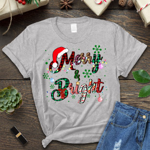  Christmas Shirt, Merry And Bright T-Shirt
