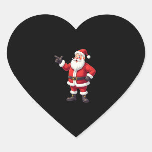 Christmas Shirts for Boys Kids Dabbing Santa Xmas  Heart Sticker