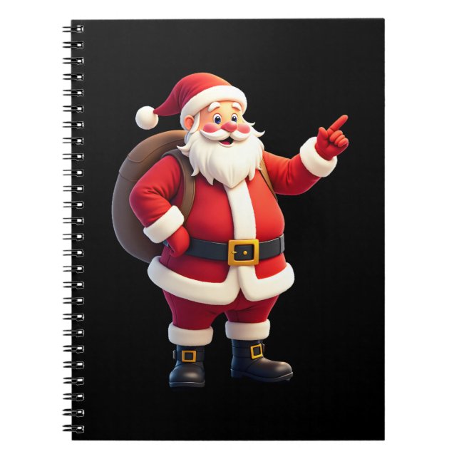Christmas Shirts for Boys Kids Dabbing Santa Xmas  Notebook (Front)