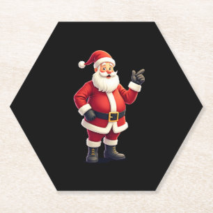 Christmas Shirts for Boys Kids Dabbing Santa Xmas  Paper Coaster