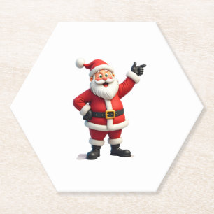 Christmas Shirts for Boys Kids Dabbing Santa Xmas Paper Coaster