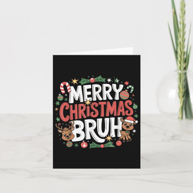Christmas Shirts For Kids Boys Women Merry Christm Card (Front)