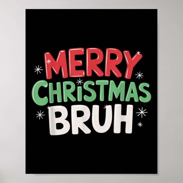 Christmas Shirts For Kids Boys Women Merry Christm Poster (Front)