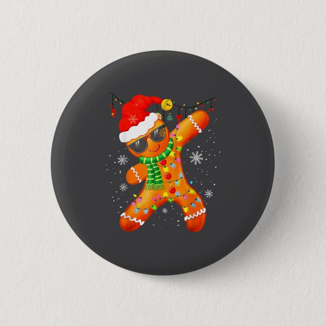 Christmas Shirts Kids Boys Toddler Gingerbread Xma 6 Cm Round Badge (Front)
