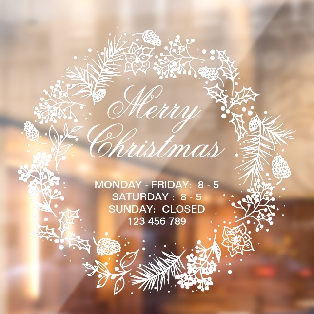 Christmas Shop Decor Holiday Season White  (Sheet 2)