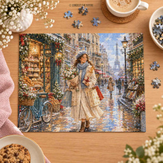 Christmas Shopping in Paris Jigsaw Puzzle