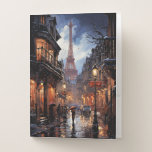 Christmas Shopping In Paris Pocket Folder<br><div class="desc">Paris in the rain while doing your Christmas shopping.</div>
