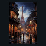 Christmas Shopping In Paris Poster<br><div class="desc">Paris in the rain while doing your Christmas shopping.</div>