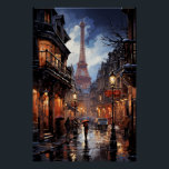 Christmas Shopping In Paris Poster<br><div class="desc">Paris in the rain while doing your Christmas shopping.</div>
