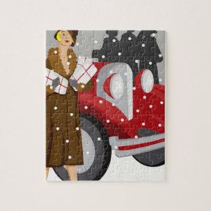 Christmas Shopping in the Snow Jigsaw Puzzle