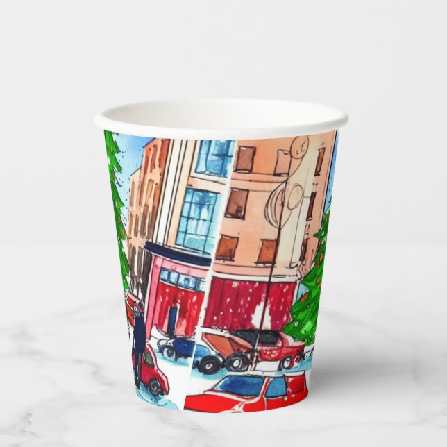 Christmas Shopping Paper Cups (Front)