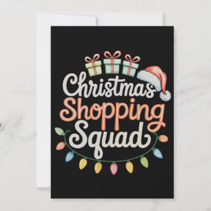 Christmas Shopping Squad Xmas Matching Family Holiday Card