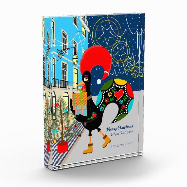 Christmas shopping with the Portuguese Rooster Photo Block (Left)