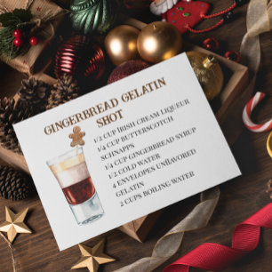 Christmas Shot Recipe Holiday Party Gingerbread  Postcard