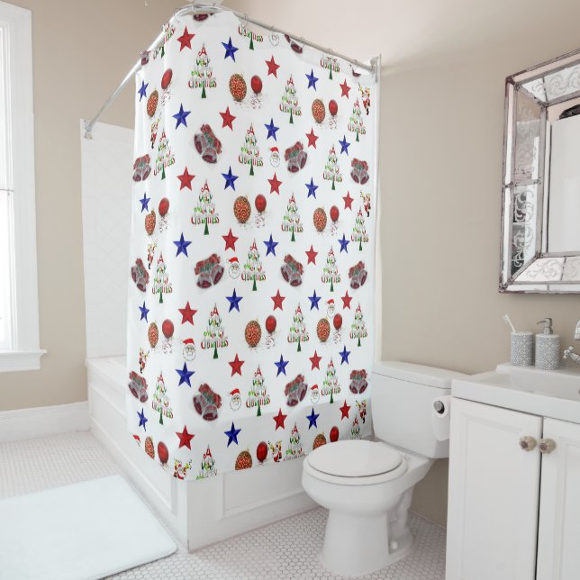 Christmas Shower Curtain (In Situ)