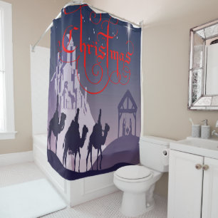 Christmas shower curtain