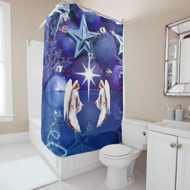 Christmas Shower Curtain, Christmas Candle Shower Curtain (In Situ)