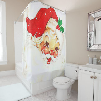 Christmas Shower Curtain, Santa Shower Curtain
