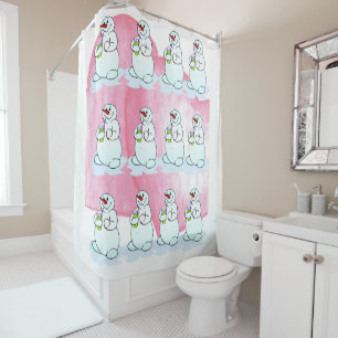 Christmas Shower Curtain Snowman