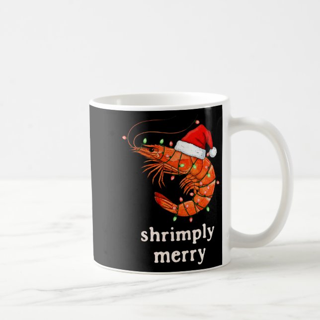 Christmas Shrimp Holiday Shrimply Merry Funny Fest Coffee Mug (Right)