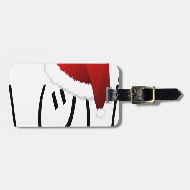 christmas shrug emoji luggage tag (Front Horizontal)