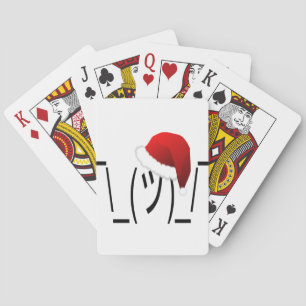 christmas shrug emoji playing cards