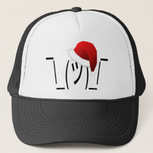 christmas shrug emoji trucker hat