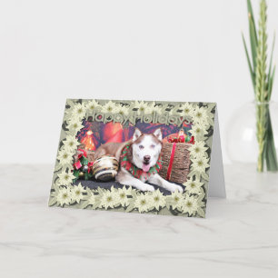 Christmas - Siberian Husky - Buddy Holiday Card