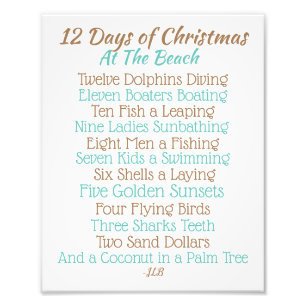 Christmas sign 12 Days of Christmas at the Beach