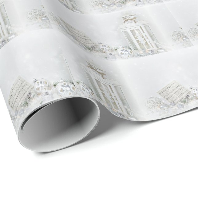 Christmas Silent Night Lantern Wrapping Paper (Roll Corner)