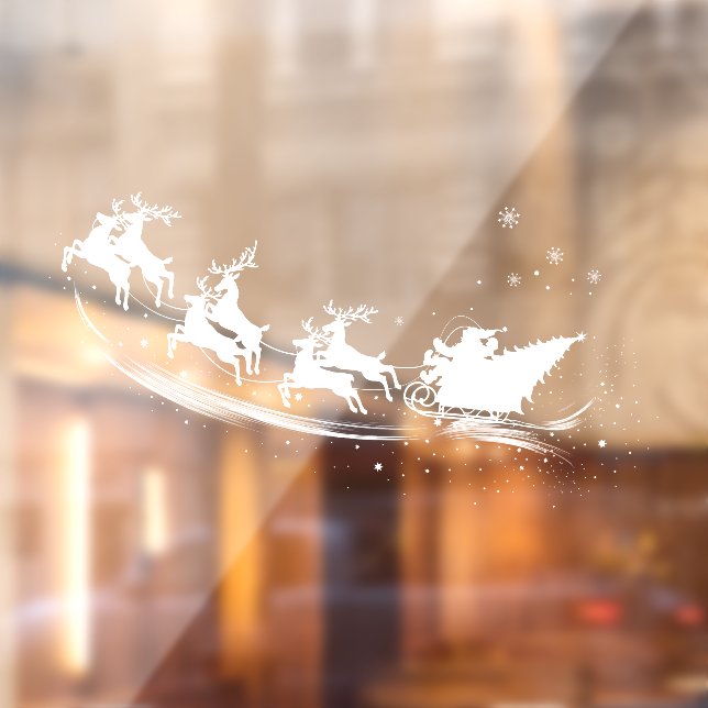 Christmas Silhouette Santa Claus Sleigh Reindeer (Sheet 2)