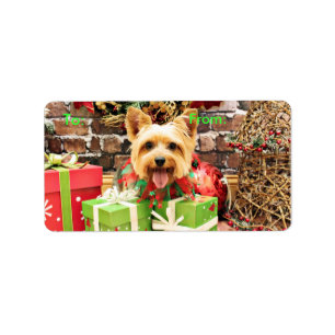 Christmas - Silky Terrier - Haley Label
