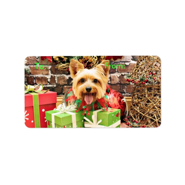 Christmas - Silky Terrier - Haley Label (Front)